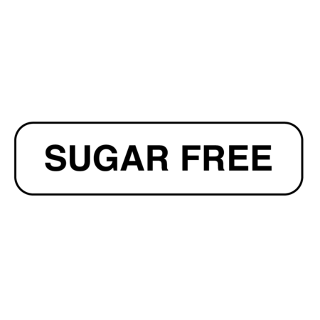 NEVS Sugar Free Label 1/2" x 1-1/2" DIET-710